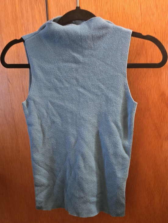 Old Navy Sweaters - 1997 Old Navy Teal Sleeveless Knit Mock Neck Top